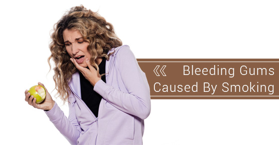 Bleeding Gums Caused By Smoking.